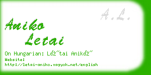 aniko letai business card